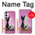 S1832 Chat d'amour Etui Coque Housse pour Samsung Galaxy S24 Plus