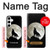 S1981 Loup hurlant à la lune Etui Coque Housse pour Samsung Galaxy S24 Plus