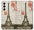 S2108 Tour Eiffel de Paris Carte postale Etui Coque Housse pour Samsung Galaxy S24 Plus
