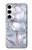 S2316 Bleu foncé Marbre Texture graphique Imprimer Etui Coque Housse pour Samsung Galaxy S24 Plus