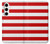 S2364 Rouge et blanc rayé Etui Coque Housse pour Samsung Galaxy S24 Plus
