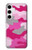 S2525 Rose Camo camouflage Etui Coque Housse pour Samsung Galaxy S24 Plus