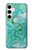 S2653 Dragon Vert Turquoise Pierre Graphique Etui Coque Housse pour Samsung Galaxy S24 Plus