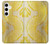 S2713 Serpent jaune imprimé graphique Peau Etui Coque Housse pour Samsung Galaxy S24 Plus