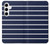 S2767 Marine rayé blanc Etui Coque Housse pour Samsung Galaxy S24 Plus