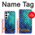 S3047 Vert Sirène écailles de poisson Etui Coque Housse pour Samsung Galaxy S24 Plus