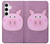 S3269 Porc Dessin animé Etui Coque Housse pour Samsung Galaxy S24 Plus