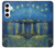 S3336 Van Gogh Nuit étoilée sur le Rhône Etui Coque Housse pour Samsung Galaxy S24 Plus