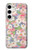 S3688 Motif d'art floral floral Etui Coque Housse pour Samsung Galaxy S24 Plus
