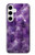 S3713 Graphique violet améthyste à quartz imprimé Etui Coque Housse pour Samsung Galaxy S24 Plus