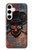 S3895 Pirate Crâne Métal Etui Coque Housse pour Samsung Galaxy S24 Plus