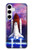 S3913 Navette spatiale nébuleuse colorée Etui Coque Housse pour Samsung Galaxy S24 Plus