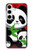 S3929 Panda mignon mangeant du bambou Etui Coque Housse pour Samsung Galaxy S24 Plus