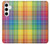 S3942 Tartan à carreaux arc-en-ciel LGBTQ Etui Coque Housse pour Samsung Galaxy S24 Plus