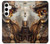 S3949 Crâne Steampunk Fumer Etui Coque Housse pour Samsung Galaxy S24 Plus