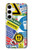 S3960 Collage d'autocollants de signalisation de sécurité Etui Coque Housse pour Samsung Galaxy S24 Plus