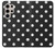 S2299 Noir Pois Etui Coque Housse pour Samsung Galaxy S24 Ultra
