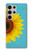 S3039 Tournesol Bleu millésimé Etui Coque Housse pour Samsung Galaxy S24 Ultra