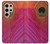 S3201 Rose Paon Plume Etui Coque Housse pour Samsung Galaxy S24 Ultra