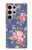 S3265 Motif Fleur millésimé Etui Coque Housse pour Samsung Galaxy S24 Ultra