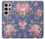 S3265 Motif Fleur millésimé Etui Coque Housse pour Samsung Galaxy S24 Ultra