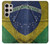S3297 Brésil Drapeau graphique Football Millésime Etui Coque Housse pour Samsung Galaxy S24 Ultra