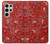 S3354 Rouge classique Bandana Etui Coque Housse pour Samsung Galaxy S24 Ultra