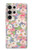 S3688 Motif d'art floral floral Etui Coque Housse pour Samsung Galaxy S24 Ultra