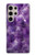 S3713 Graphique violet améthyste à quartz imprimé Etui Coque Housse pour Samsung Galaxy S24 Ultra