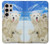 S3794 Ours polaire arctique amoureux de la peinture de phoque Etui Coque Housse pour Samsung Galaxy S24 Ultra