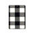 S2842 Noir et blanc Buffle motif de vérification Etui Coque Housse pour iPad 10.2 (2021,2020,2019), iPad 9 8 7