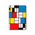 S3814 Composition de dessin au trait Piet Mondrian Etui Coque Housse pour iPad 10.2 (2021,2020,2019), iPad 9 8 7