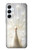 S1980 blanc Paon Etui Coque Housse pour Samsung Galaxy A55 5G