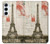 S2108 Tour Eiffel de Paris Carte postale Etui Coque Housse pour Samsung Galaxy A55 5G