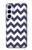 S2345 Marine Bleu Shavron Zig zag Etui Coque Housse pour Samsung Galaxy A55 5G