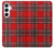 S2374 Motif Tartan Rouge Etui Coque Housse pour Samsung Galaxy A55 5G