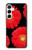 S2478 fleur rouge Daisy Etui Coque Housse pour Samsung Galaxy A55 5G