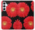 S2478 fleur rouge Daisy Etui Coque Housse pour Samsung Galaxy A55 5G