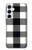 S2842 Noir et blanc Buffle motif de vérification Etui Coque Housse pour Samsung Galaxy A55 5G