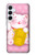 S3025 Rose Maneki Neko chat chanceux Etui Coque Housse pour Samsung Galaxy A55 5G