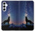 S3555 Loup Hurlant Million étoiles Etui Coque Housse pour Samsung Galaxy A55 5G