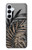 S3692 Feuilles de palmier gris noir Etui Coque Housse pour Samsung Galaxy A55 5G