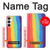 S3799 Arc-en-ciel aquarelle vertical mignon Etui Coque Housse pour Samsung Galaxy A55 5G