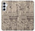 S3819 Papier Vintage rétro Etui Coque Housse pour Samsung Galaxy A55 5G