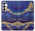 S3906 Marbre violet bleu marine Etui Coque Housse pour Samsung Galaxy A55 5G
