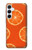 S3946 Motif orange sans couture Etui Coque Housse pour Samsung Galaxy A55 5G