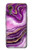 S3896 Stries d'or en marbre violet Etui Coque Housse pour Samsung Galaxy Xcover7