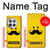 S1145 Soleil jaune Mustache Etui Coque Housse pour OnePlus 12