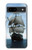 S1096 Bateau à voile dans un océan Etui Coque Housse pour Google Pixel 8a
