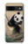S2210 Peinture Art Panda Fluffy Etui Coque Housse pour Google Pixel 8a